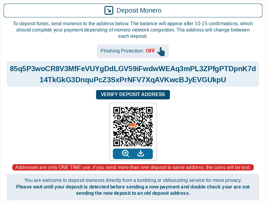 Monero Deposit Illustration