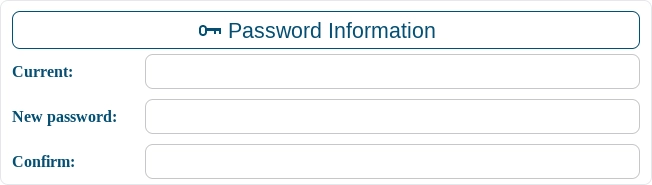 Password Information Section Screenshot